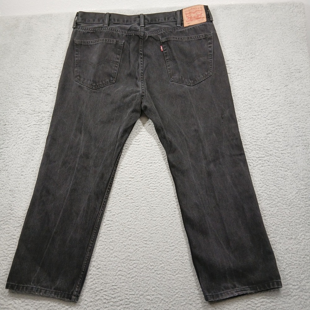 Levi's 505 Men's Jeans 40x29 Black Straight Fit Denim Classic - Picture 3 of 9